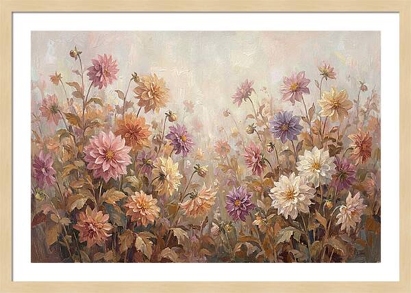 Dahlia Garden In Peak Autumn Bloom