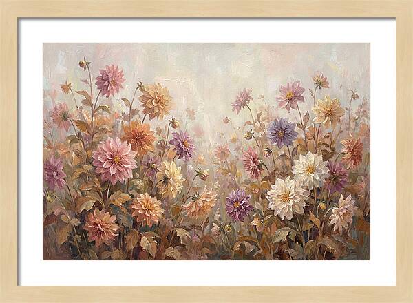 Dahlia Garden In Peak Autumn Bloom