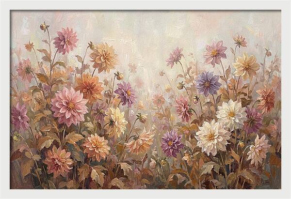 Dahlia Garden In Peak Autumn Bloom