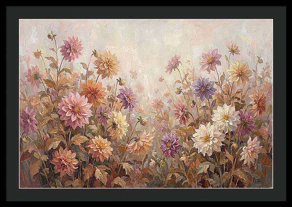 Dahlia Garden In Peak Autumn Bloom