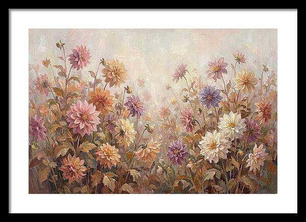 Dahlia Garden In Peak Autumn Bloom
