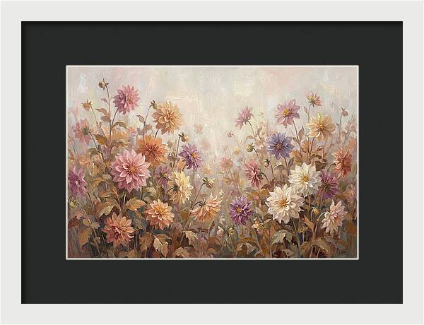 Dahlia Garden In Peak Autumn Bloom