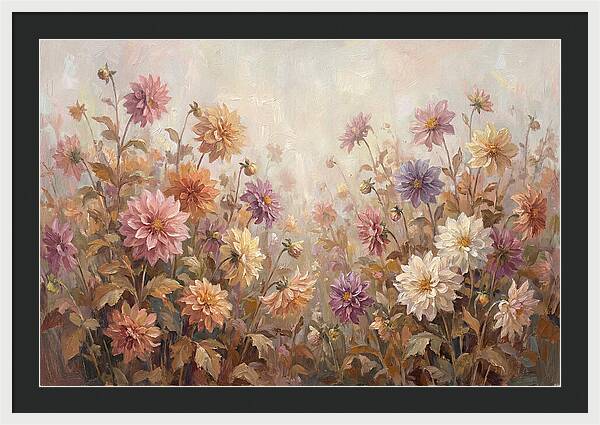 Dahlia Garden In Peak Autumn Bloom