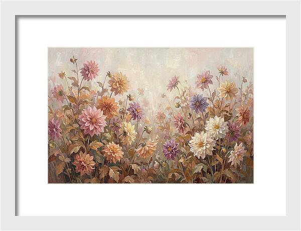 Dahlia Garden In Peak Autumn Bloom