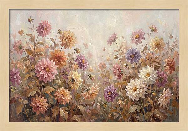 Dahlia Garden In Peak Autumn Bloom