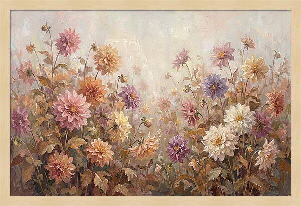 Dahlia Garden In Peak Autumn Bloom