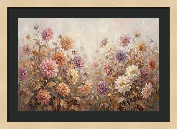 Dahlia Garden In Peak Autumn Bloom