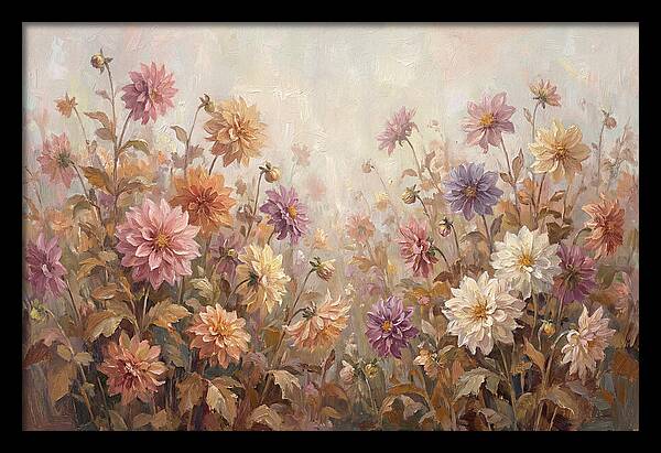 Dahlia Garden In Peak Autumn Bloom