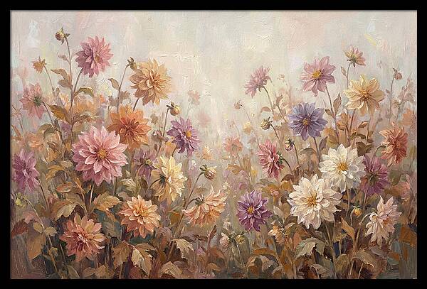 Dahlia Garden In Peak Autumn Bloom