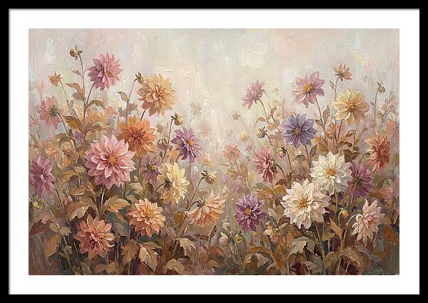 Dahlia Garden In Peak Autumn Bloom