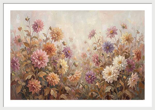 Dahlia Garden In Peak Autumn Bloom