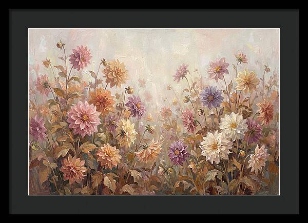 Dahlia Garden In Peak Autumn Bloom