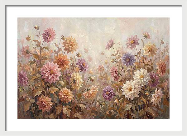 Dahlia Garden In Peak Autumn Bloom