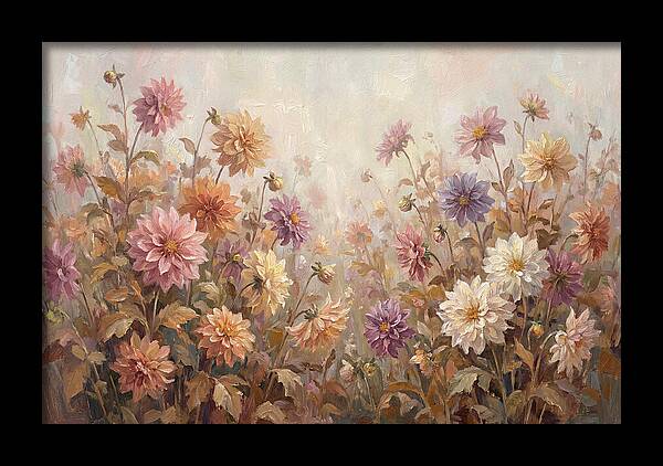 Dahlia Garden In Peak Autumn Bloom