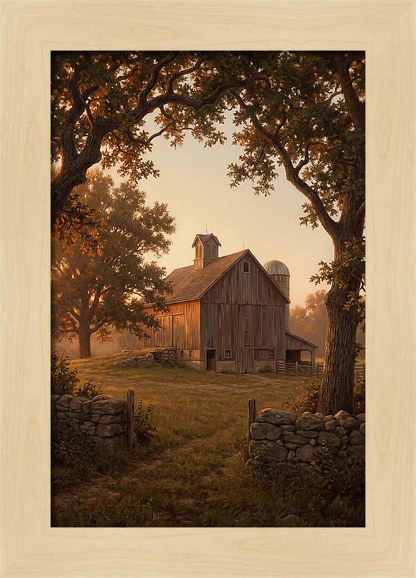 Dairy Barn At Golden Hour