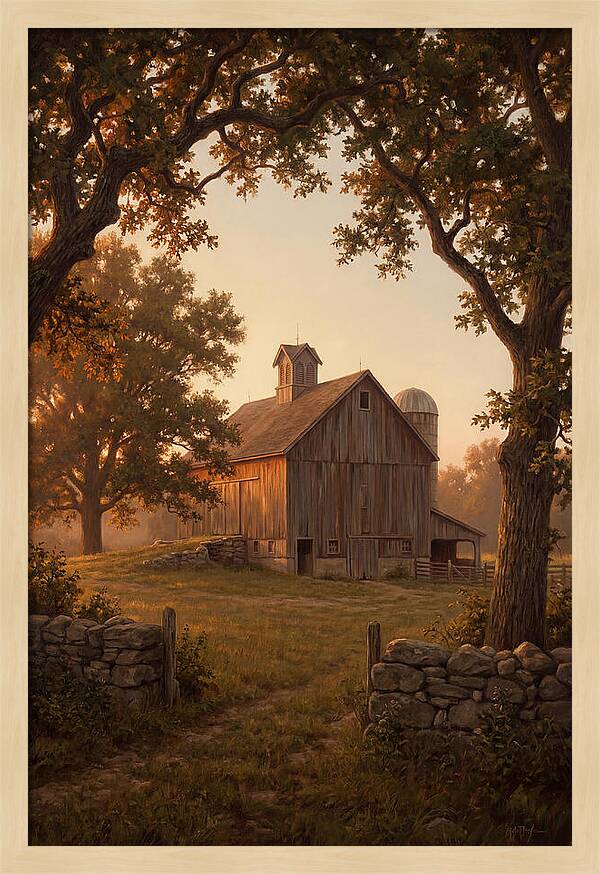 Dairy Barn At Golden Hour