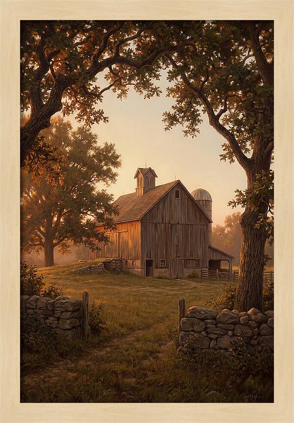 Dairy Barn At Golden Hour