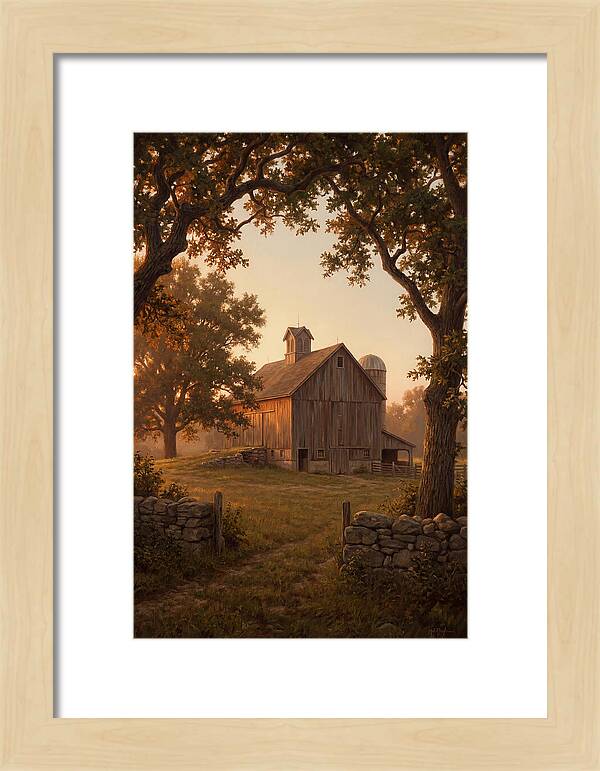 Dairy Barn At Golden Hour