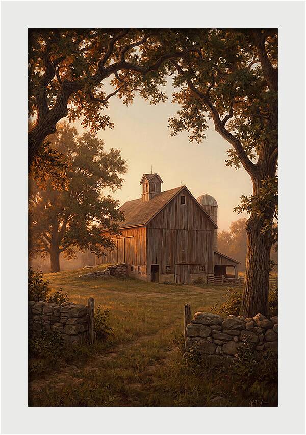 Dairy Barn At Golden Hour