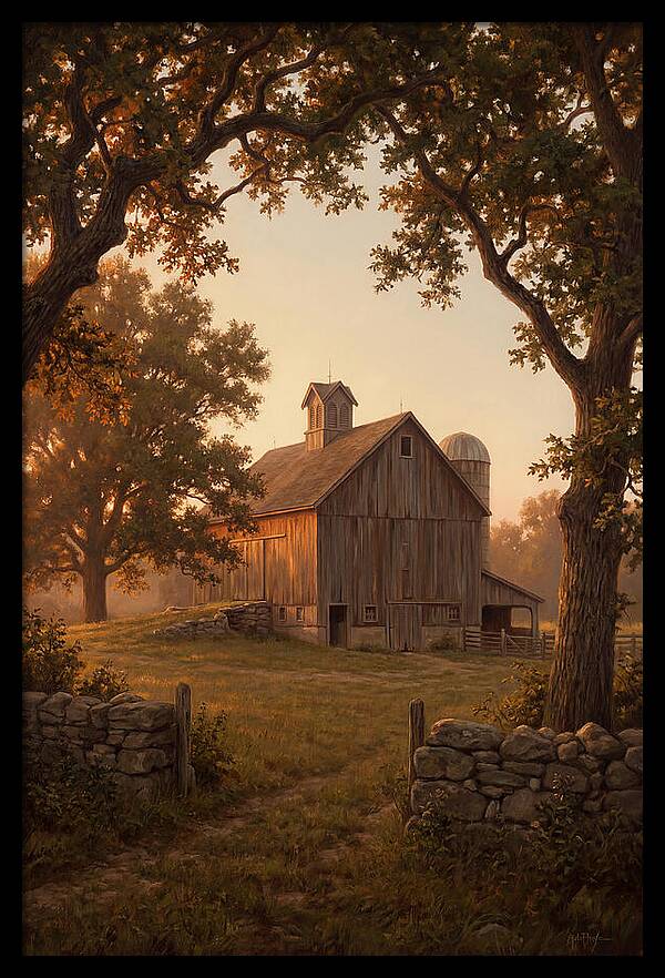 Dairy Barn At Golden Hour
