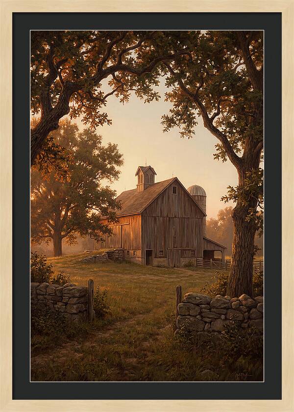 Dairy Barn At Golden Hour