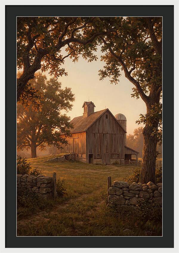 Dairy Barn At Golden Hour