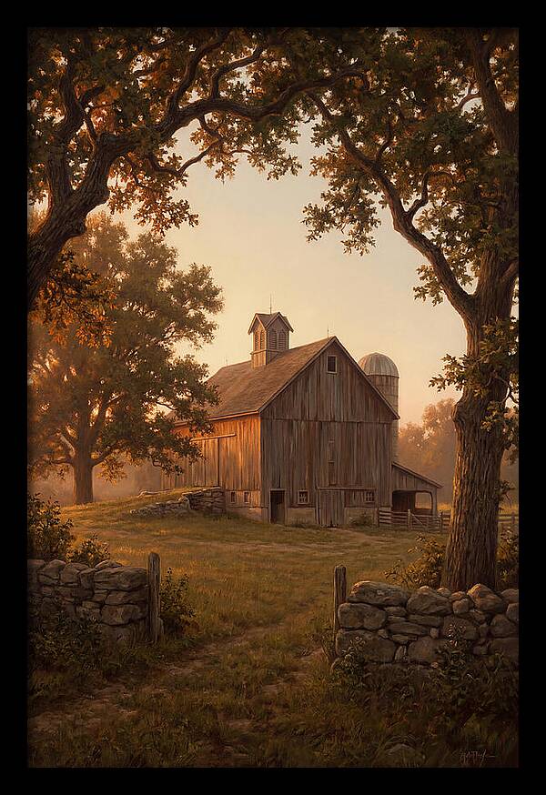 Dairy Barn At Golden Hour
