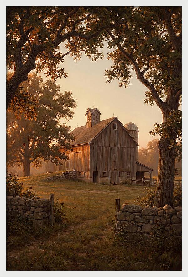 Dairy Barn At Golden Hour