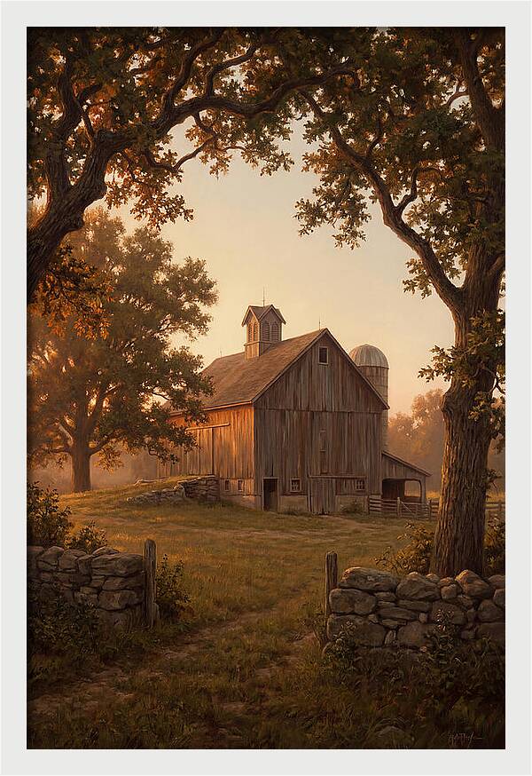 Dairy Barn At Golden Hour