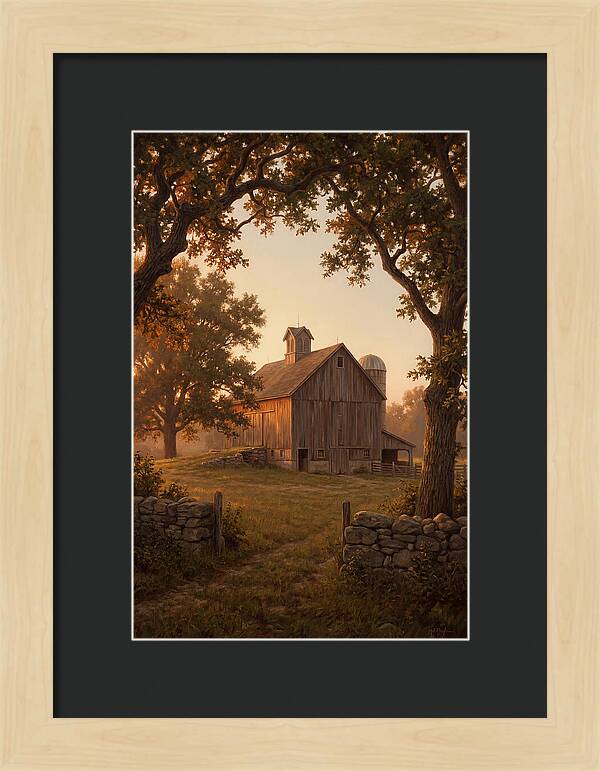 Dairy Barn At Golden Hour