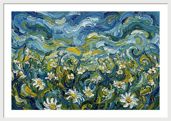 Daisy Field In Expressionist Style