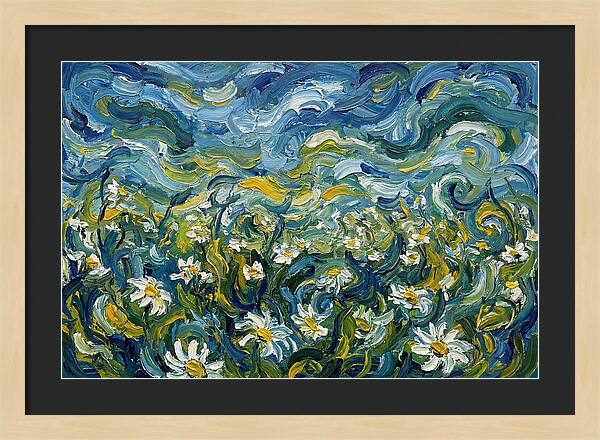 Daisy Field In Expressionist Style