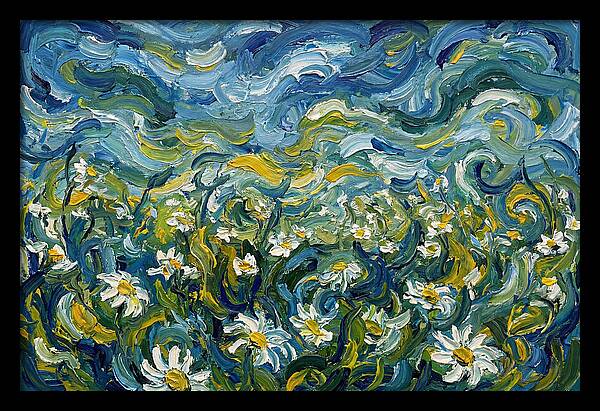 Daisy Field In Expressionist Style