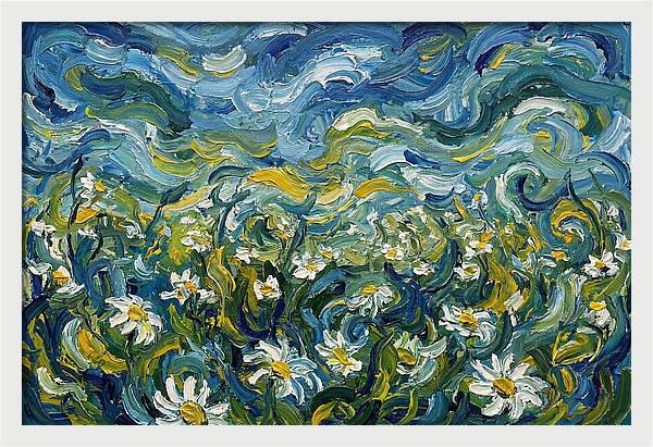 Daisy Field In Expressionist Style
