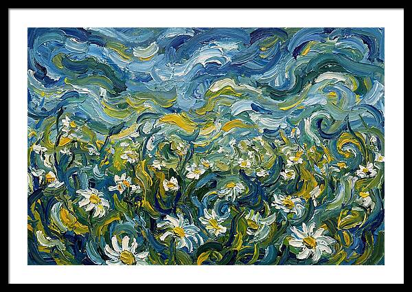 Daisy Field In Expressionist Style
