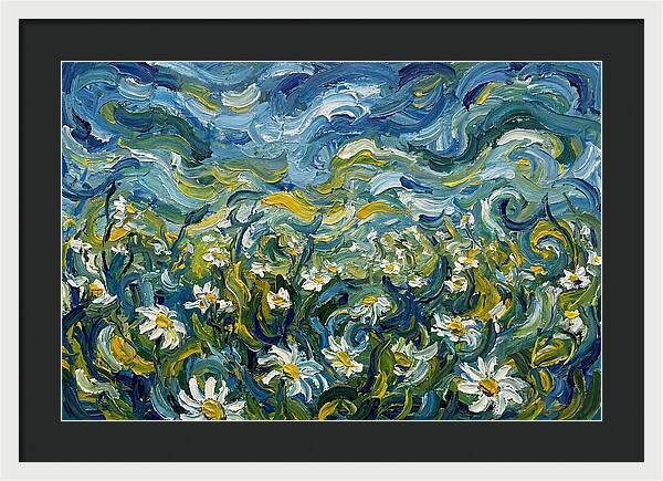 Daisy Field In Expressionist Style