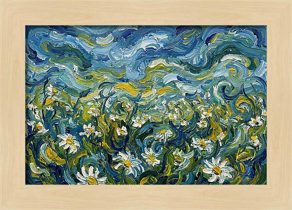 Daisy Field In Expressionist Style