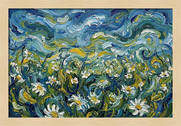 Daisy Field In Expressionist Style