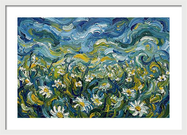 Daisy Field In Expressionist Style