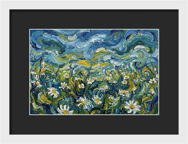 Daisy Field In Expressionist Style
