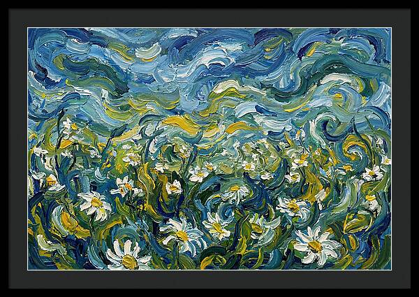 Daisy Field In Expressionist Style