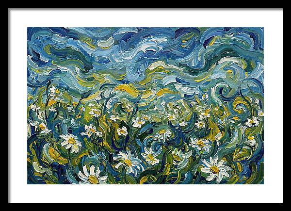 Daisy Field In Expressionist Style