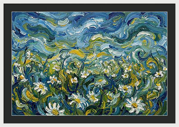 Daisy Field In Expressionist Style