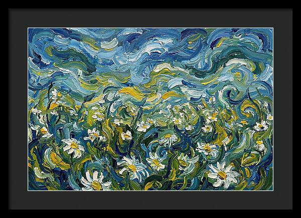 Daisy Field In Expressionist Style