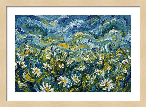 Daisy Field In Expressionist Style