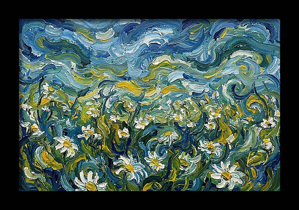 Daisy Field In Expressionist Style