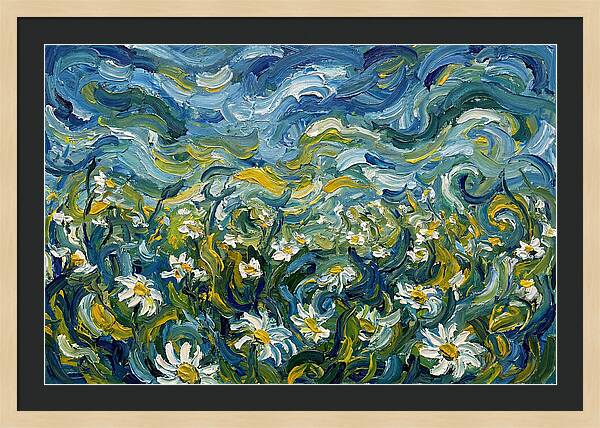Daisy Field In Expressionist Style
