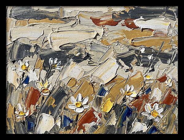 Daisy Field In Palette Knife Style