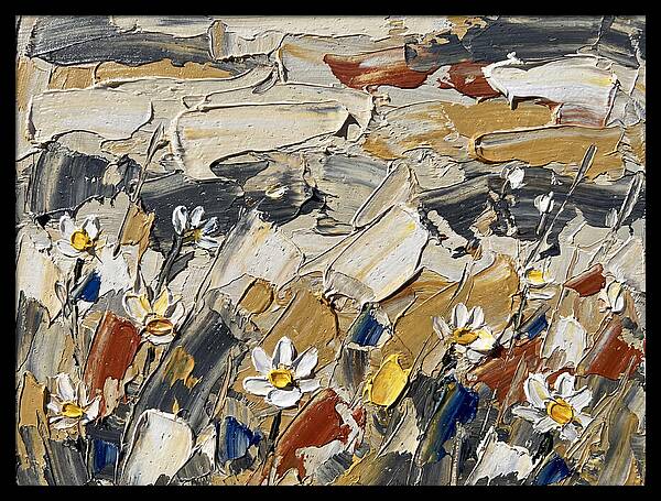 Daisy Field In Palette Knife Style