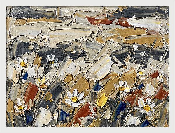 Daisy Field In Palette Knife Style